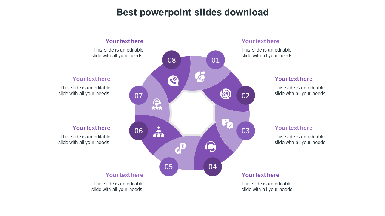 Free - Best PowerPoint Slides Download With Circular Infographics